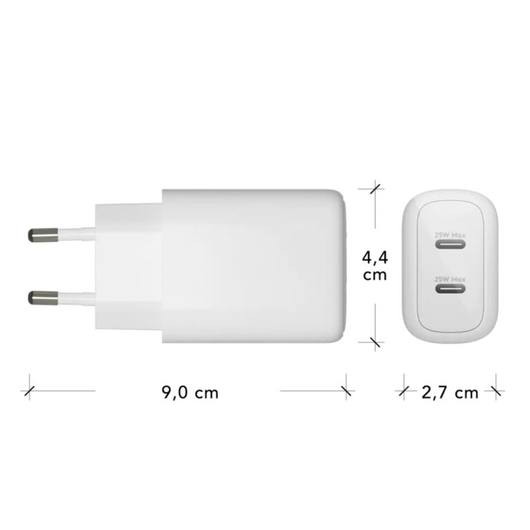 dbramante1928 re-charge | Wall Charger - 2x USB-C 25 Watt - Wit - Afbeelding 2
