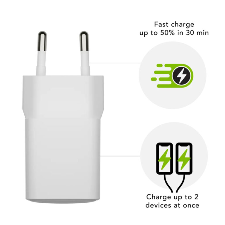 dbramante1928 re-charge | Wall Charger - USB-C 30 Watt + USB-A 18 Watt - Wit - Afbeelding 5