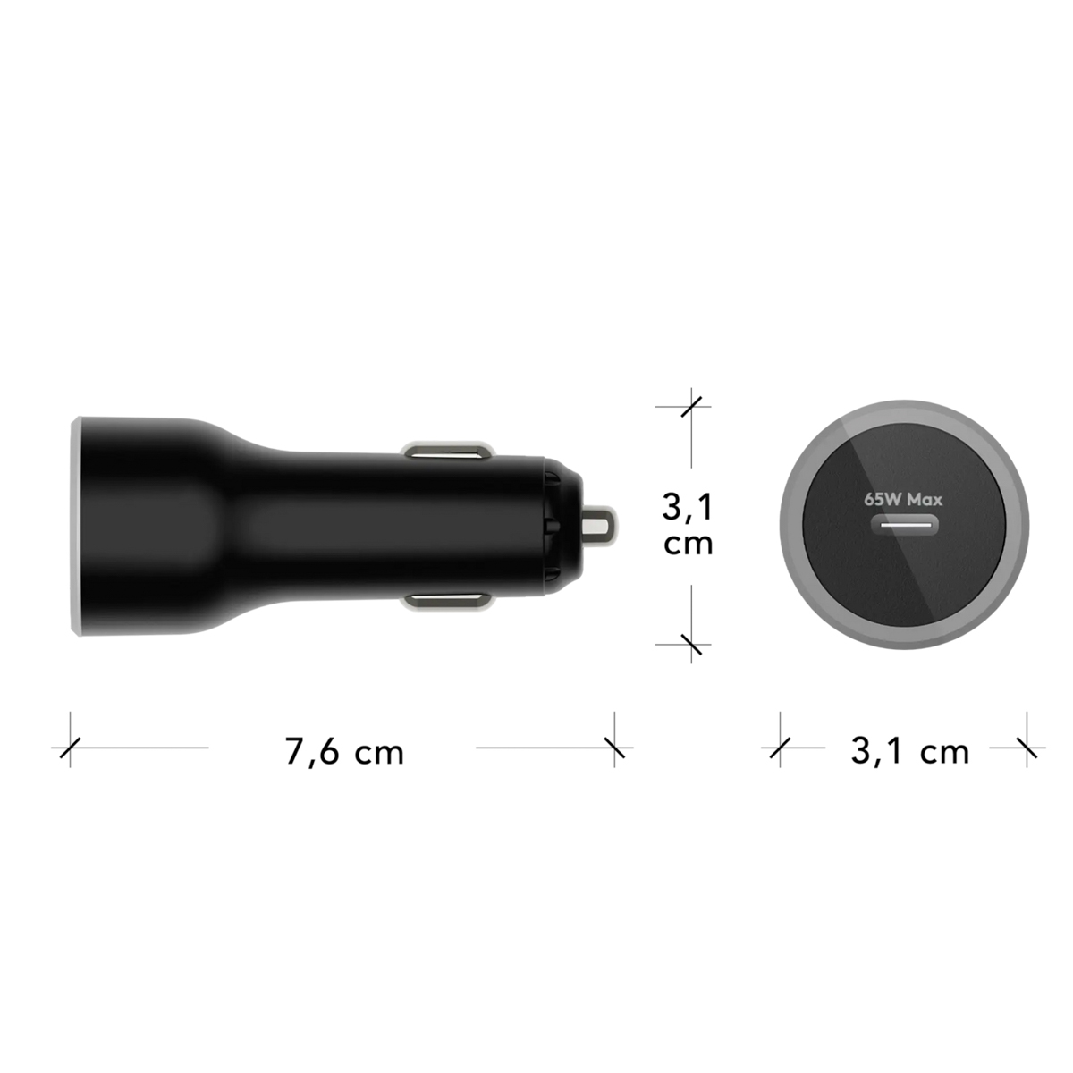 dbramante1928 re-charge | Autolader - USB-C 65 Watt - Zwart - Afbeelding 5