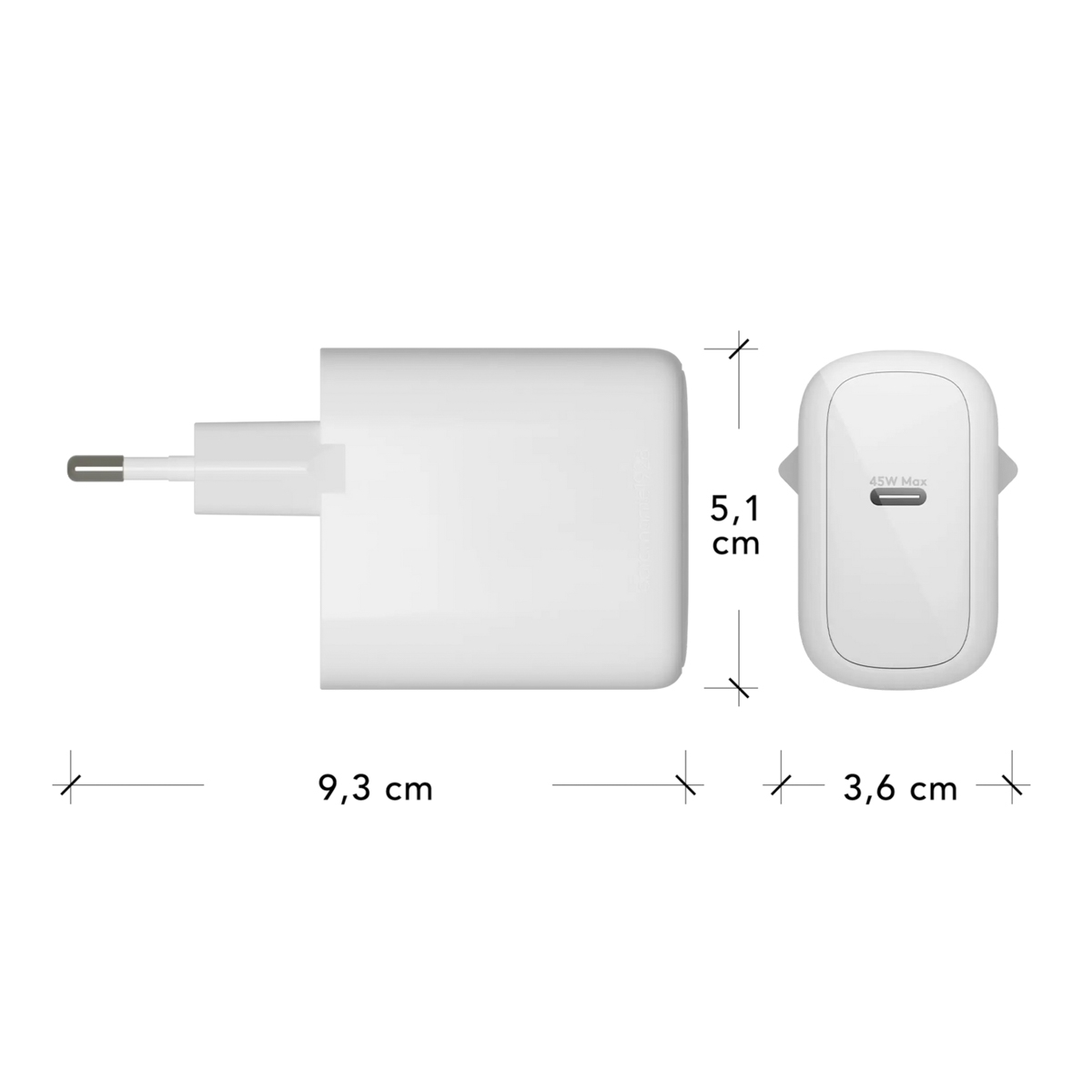 dbramante1928 re-charge | Wall Charger - USB-C 45 Watt - Wit - Afbeelding 4