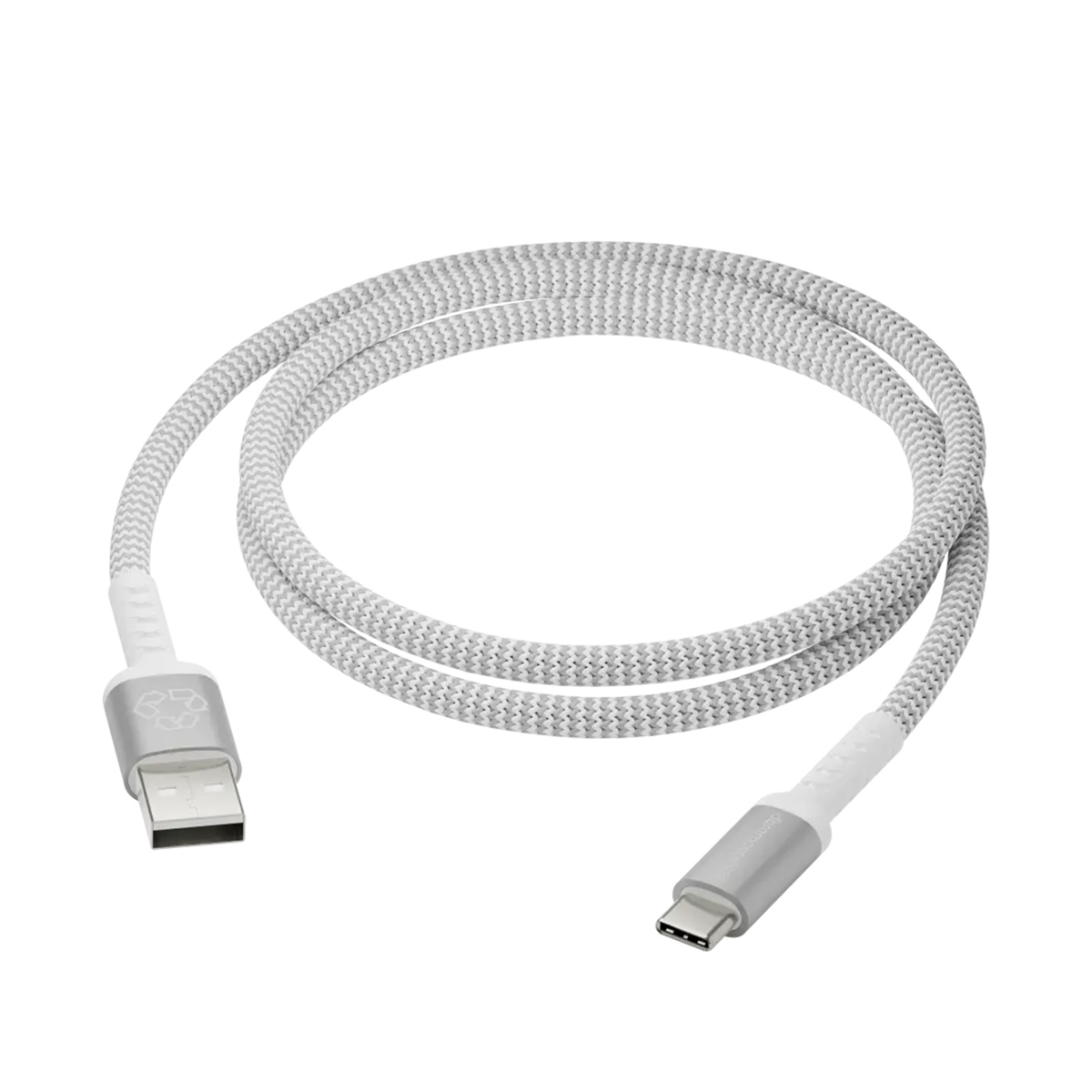 dbramante1928 re-charge – Braided oplaadkabel – USB-A naar USB-C – 1,2 meter – Wit