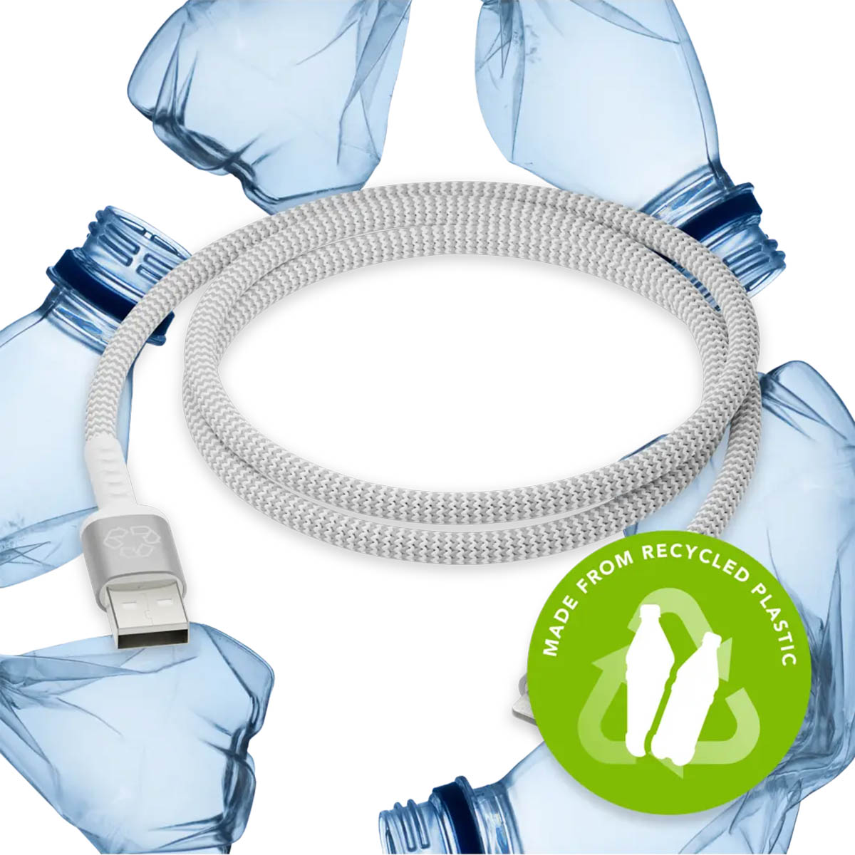 dbramante1928 re-charge - Braided oplaadkabel - USB-A naar Lightning - 1,2 meter - Wit - Afbeelding 2