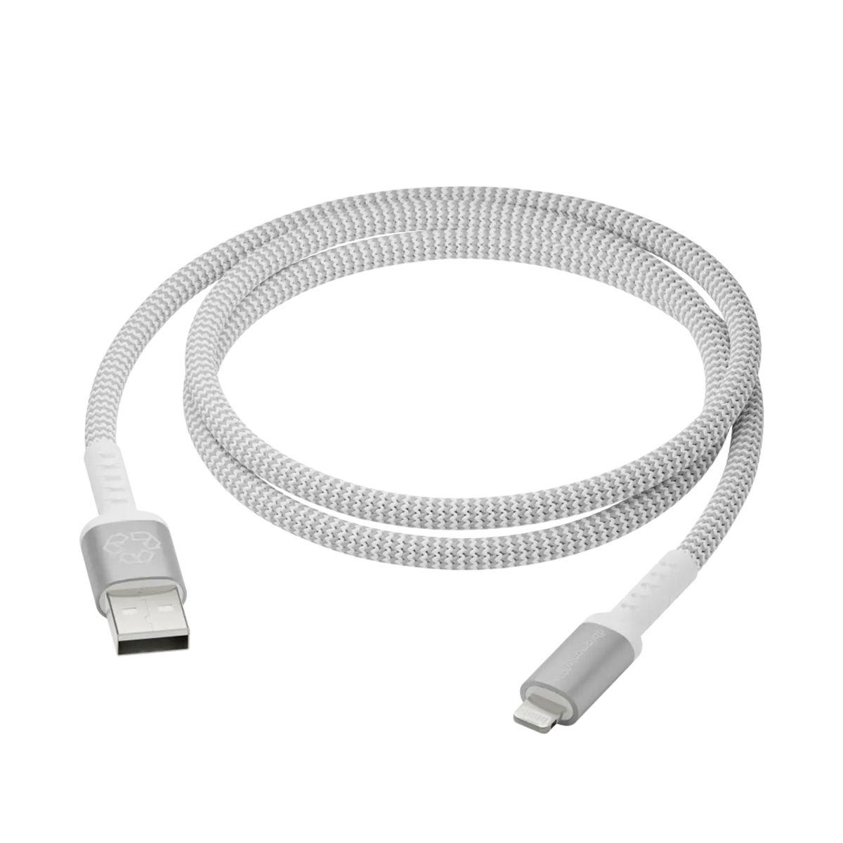 dbramante1928 re-charge – Braided oplaadkabel – USB-A naar Lightning – 1,2 meter – Wit