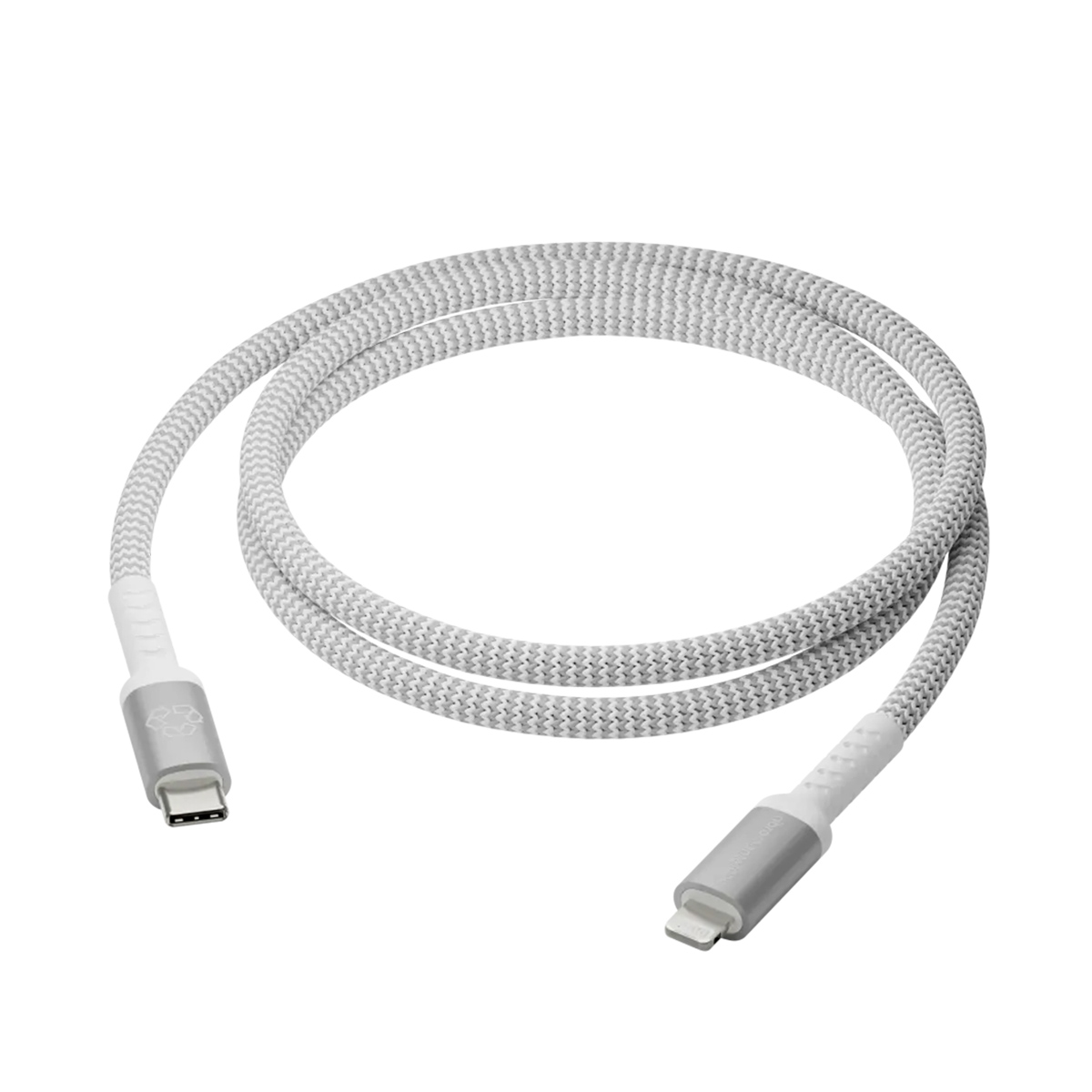 dbramante1928 re-charge – Braided oplaadkabel – USB-C naar Lightning – 1,2 meter – Wit