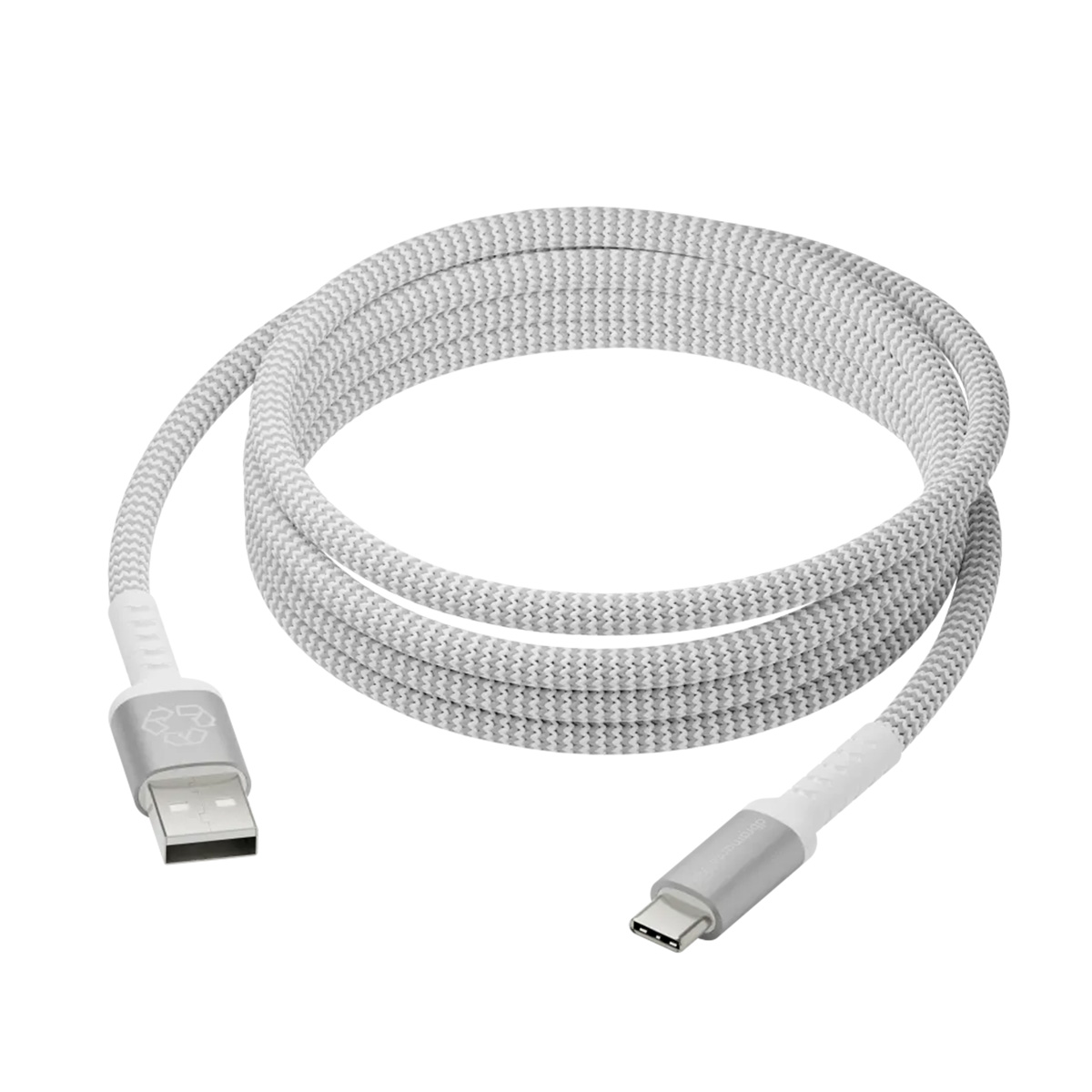 dbramante1928 re-charge – Braided oplaadkabel – USB-A naar USB-C – 2,5 meter – Wit