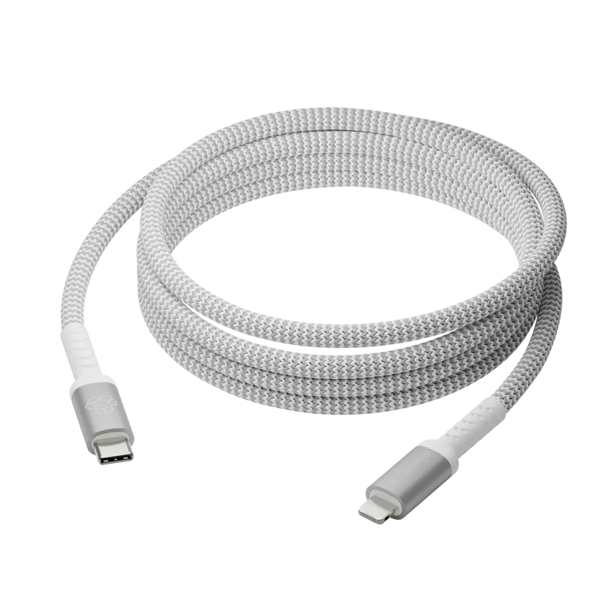 dbramante1928 re-charge – Braided oplaadkabel – USB-C naar Lightning – 2 meter – Wit