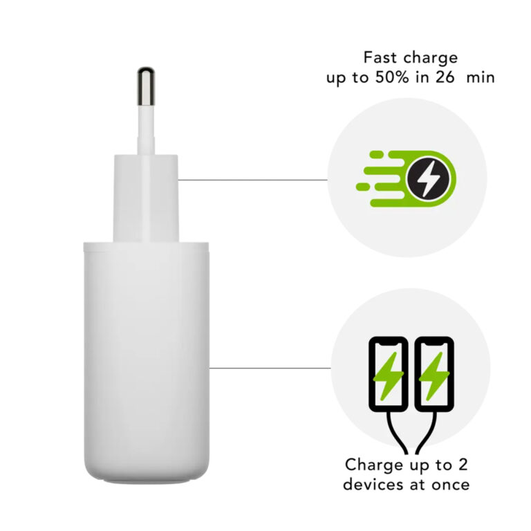 dbramante1928 re-charge | Wall Charger - 2x USB-C 20 Watt - Wit - Afbeelding 5