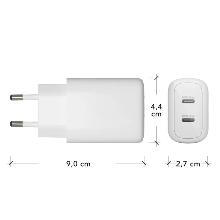 dbramante1928 re-charge | Wall Charger - 2x USB-C 20 Watt - Wit - Afbeelding 2