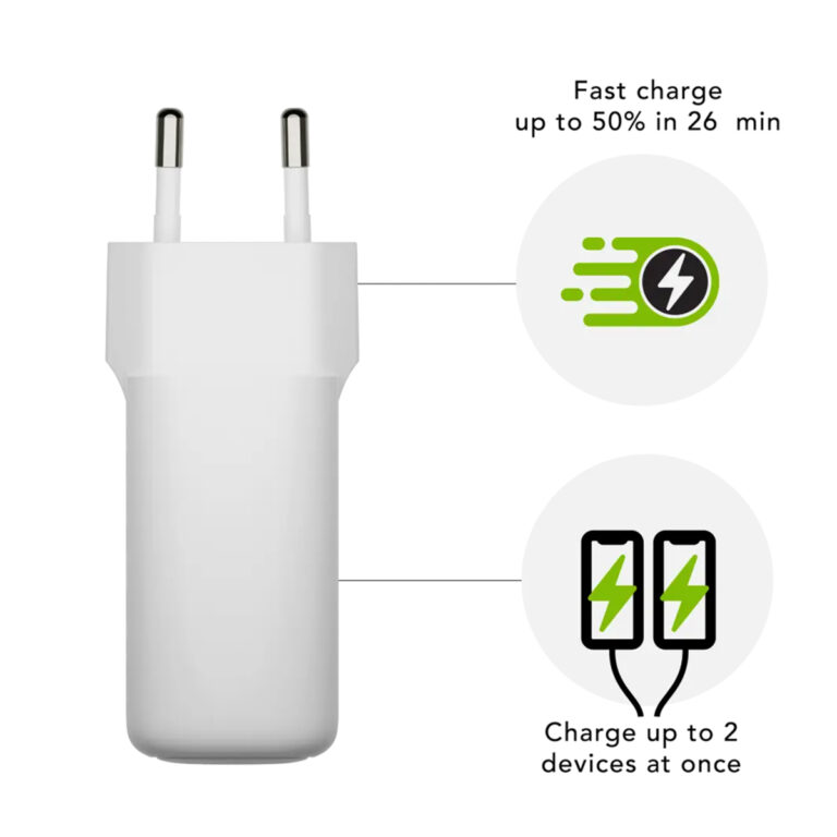 dbramante1928 re-charge | Wall Charger - 2x USB-C 30 Watt - Wit - Afbeelding 5