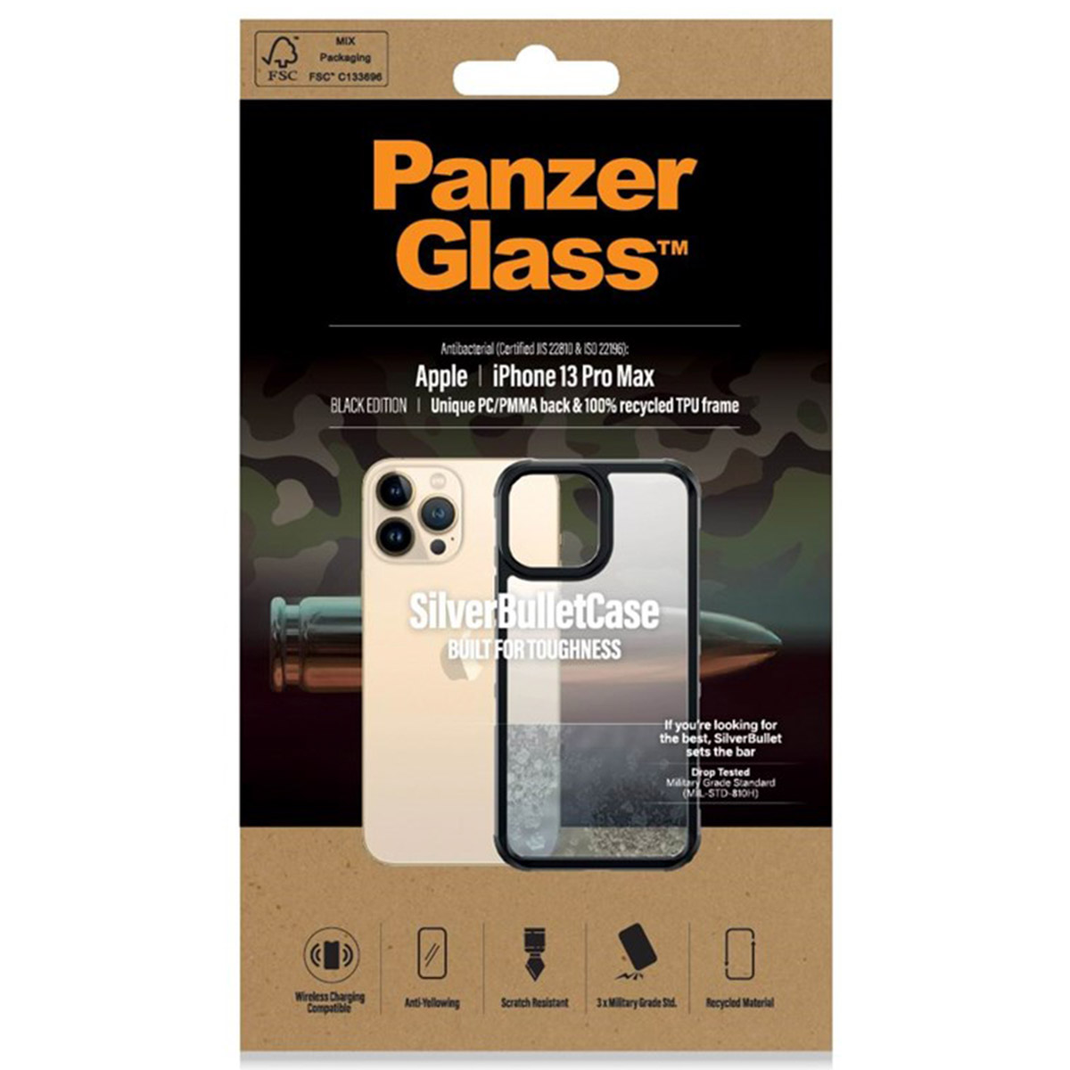 PanzerGlass SilverBullet ClearCase Apple iPhone 13 Pro Max - Zwart - Afbeelding 8