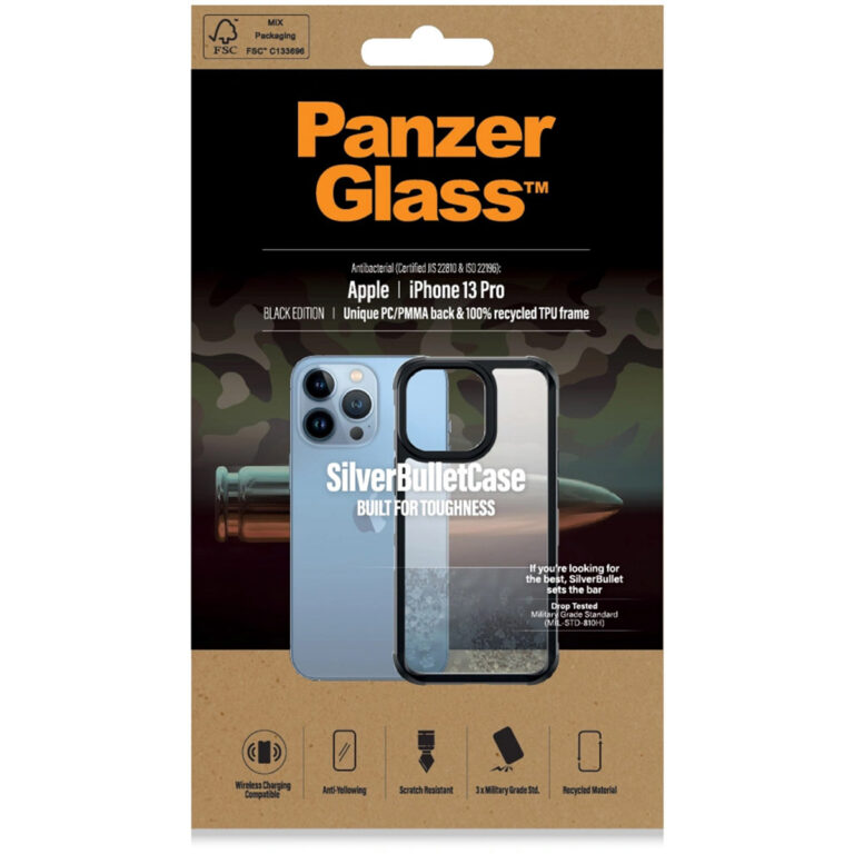 PanzerGlass SilverBullet ClearCase Apple iPhone 13 Pro - Zwart - Afbeelding 2