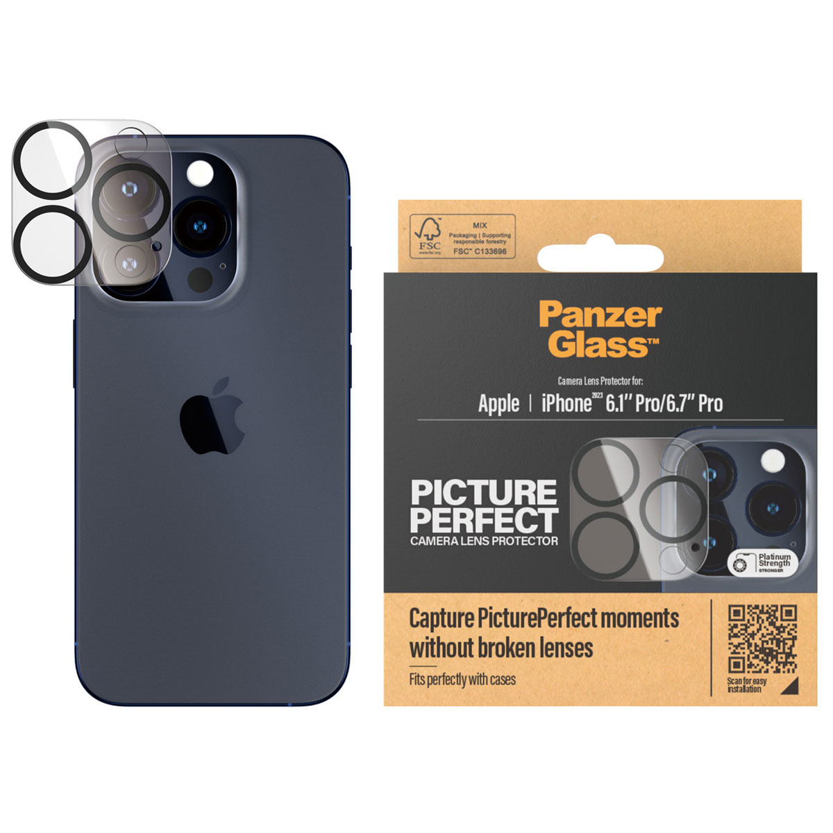 PanzerGlass Camera Protector Apple iPhone 15 Pro / 15 Pro Max - Afbeelding 4