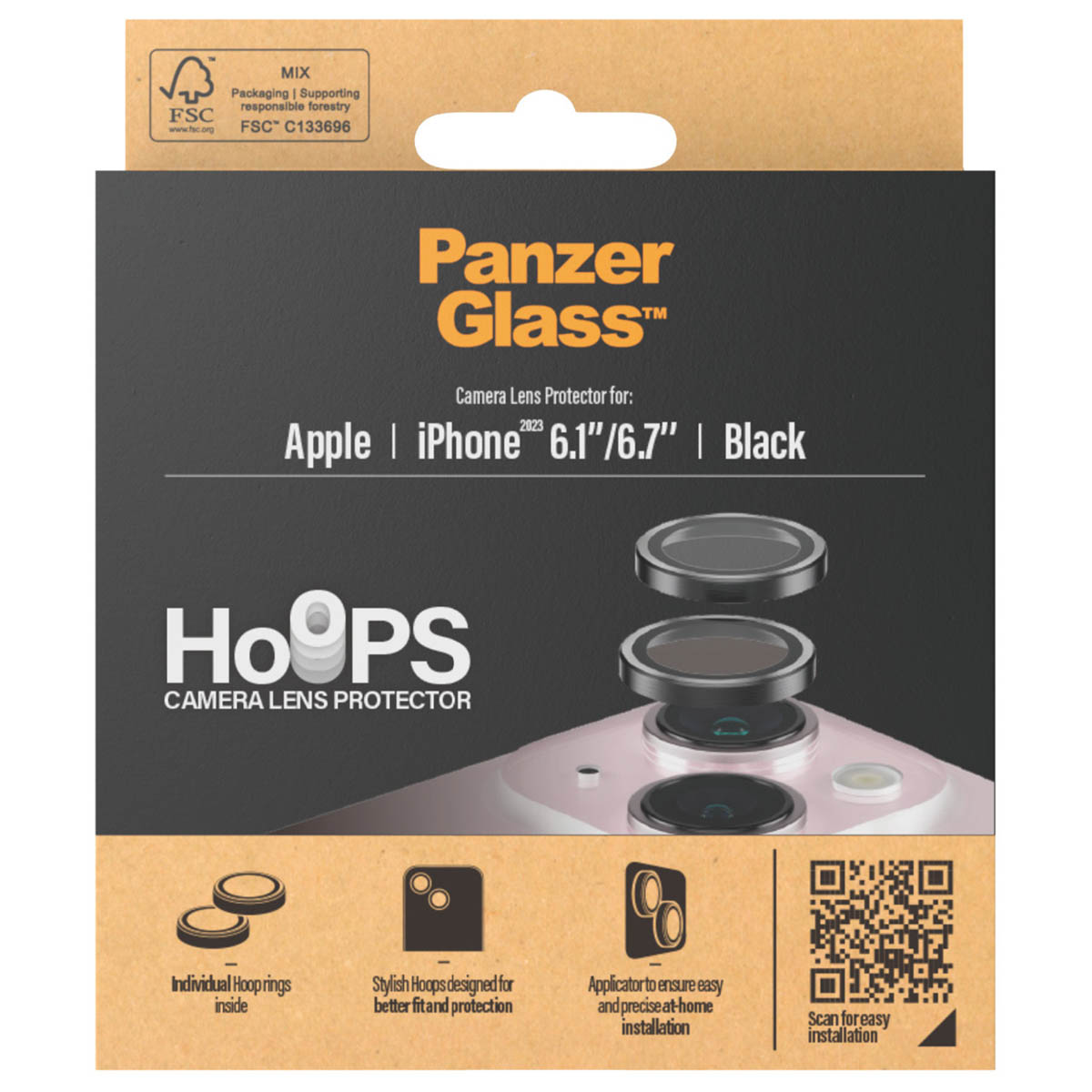 PanzerGlass Camera Protector Hoops Optic Rings Apple iPhone 15 / 15 Plus