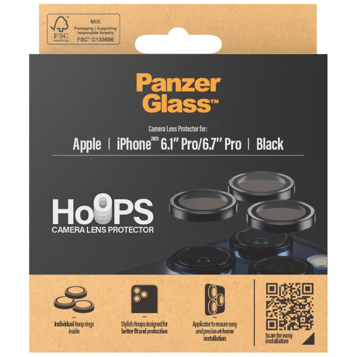 PanzerGlass Camera Protector Hoops Optic Rings Apple iPhone 15 Pro / 15 Pro Max