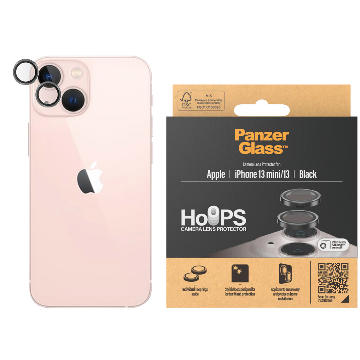 PanzerGlass Camera Protector Hoops Optic Rings Apple iPhone 13 / 13 Mini - Afbeelding 2