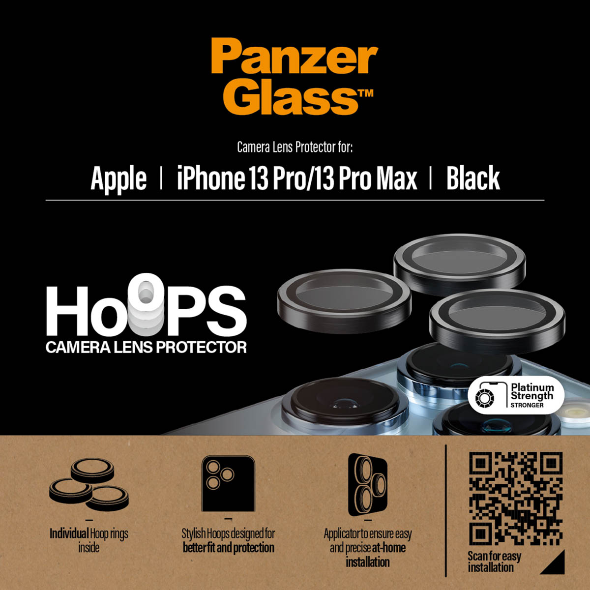 PanzerGlass Camera Protector Hoops Optic Rings Apple iPhone 13 Pro / 13 Pro Max - Afbeelding 4