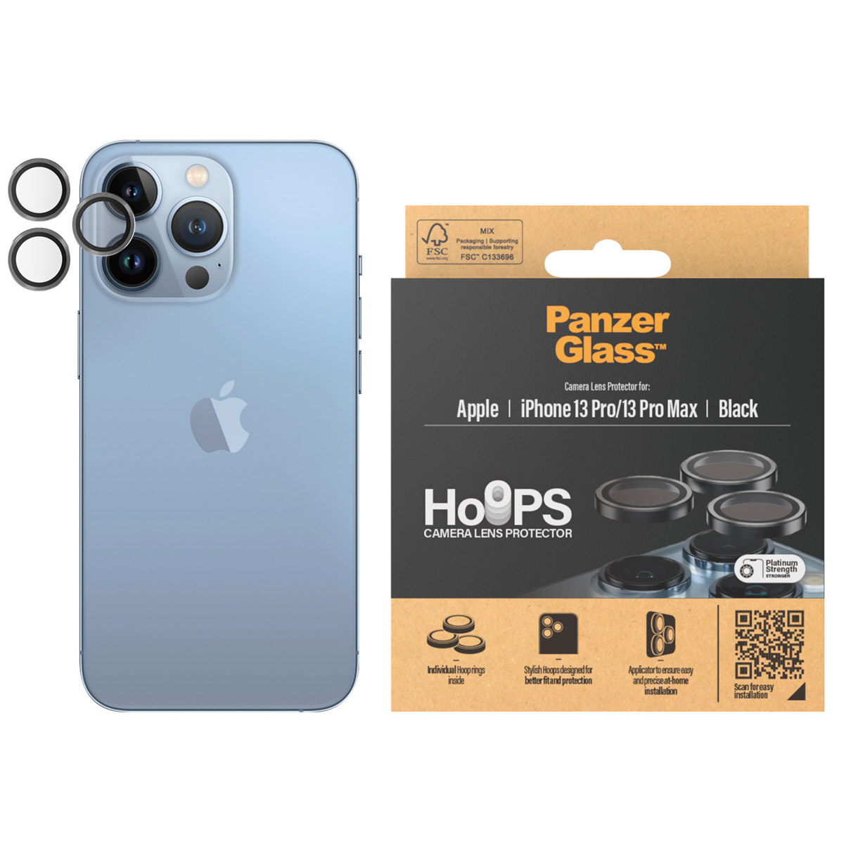PanzerGlass Camera Protector Hoops Optic Rings Apple iPhone 13 Pro / 13 Pro Max - Afbeelding 2