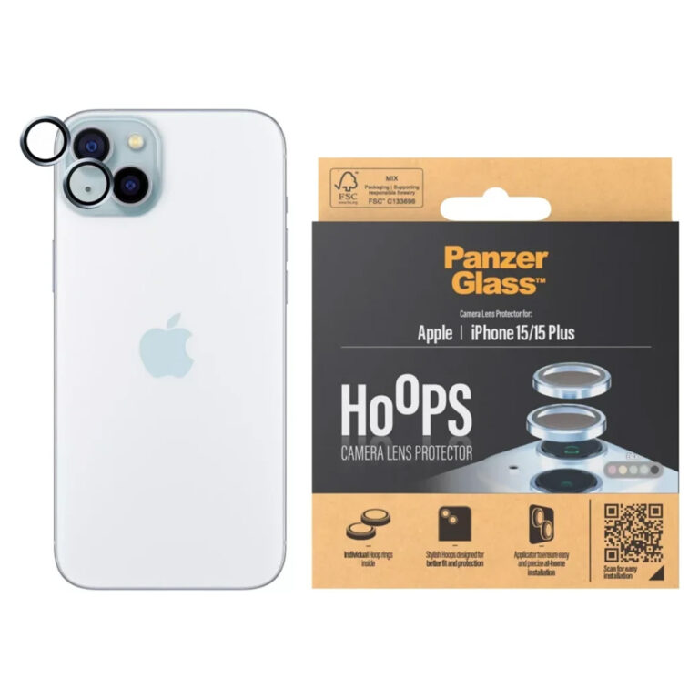 PanzerGlass Camera Protector Hoop Optic Rings Apple iPhone 15 / 15 Plus - Blue - Afbeelding 4