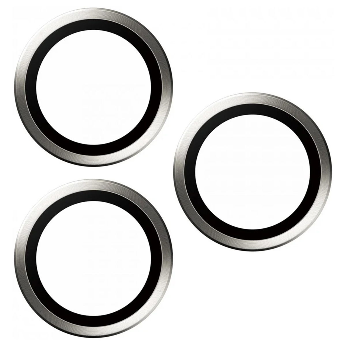 PanzerGlass Camera Protector Hoops Optic Rings Apple iPhone 15 Pro / 15 Pro Max - White Metal - Afbeelding 3