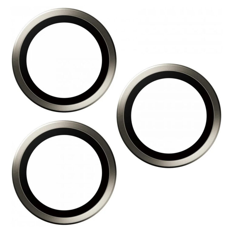 PanzerGlass Camera Protector Hoop Optic Rings Apple iPhone 15 Pro / 15 Pro Max - Natural Metal - Afbeelding 3