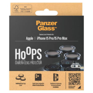 PanzerGlass Camera Protector Hoop Optic Rings Apple iPhone 15 Pro / 15 Pro Max - Blue Metal