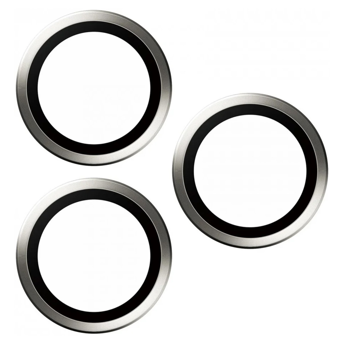 PanzerGlass Camera Protector Hoops Optic Rings Apple iPhone 15 Pro / 15 Pro Max - White Titanium - Afbeelding 3