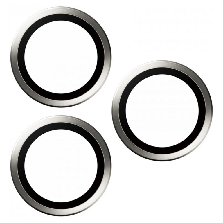 PanzerGlass Camera Protector Hoop Optic Rings Apple iPhone 15 Pro / 15 Pro Max - White Titanium - Afbeelding 2