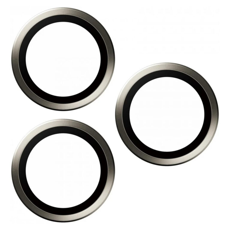 PanzerGlass Camera Protector Hoop Optic Rings Apple iPhone 15 Pro / 15 Pro Max - Natural Titanium - Afbeelding 2