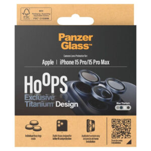 PanzerGlass Camera Protector Hoop Optic Rings Apple iPhone 15 Pro / 15 Pro Max - Blue Titanium