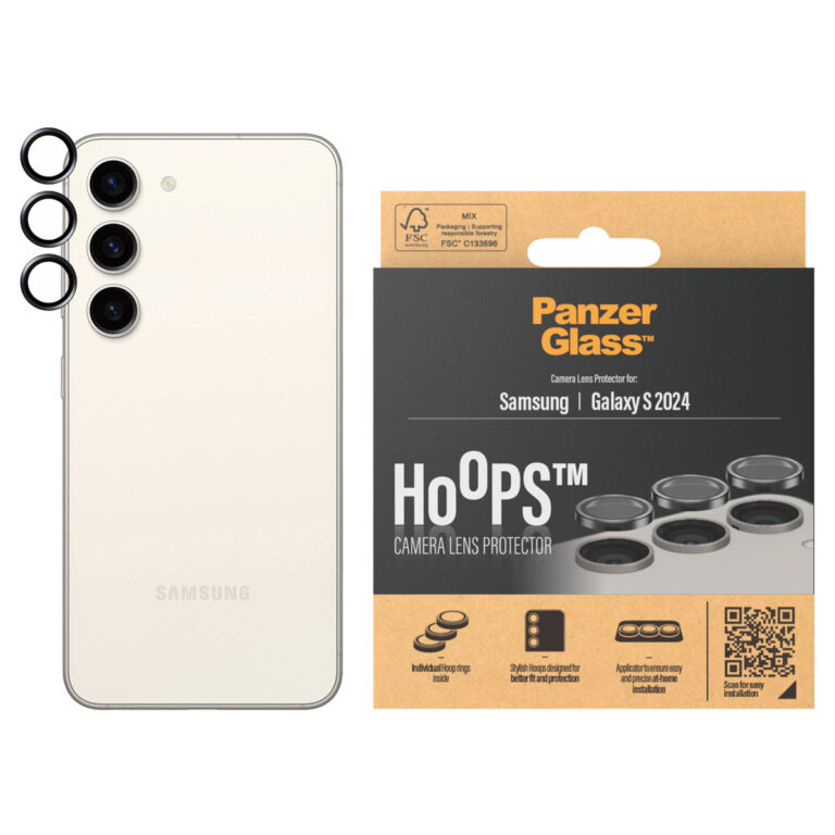 PanzerGlass Camera Protector Hoop Optic Rings Samsung Galaxy S24 - Black - Afbeelding 5