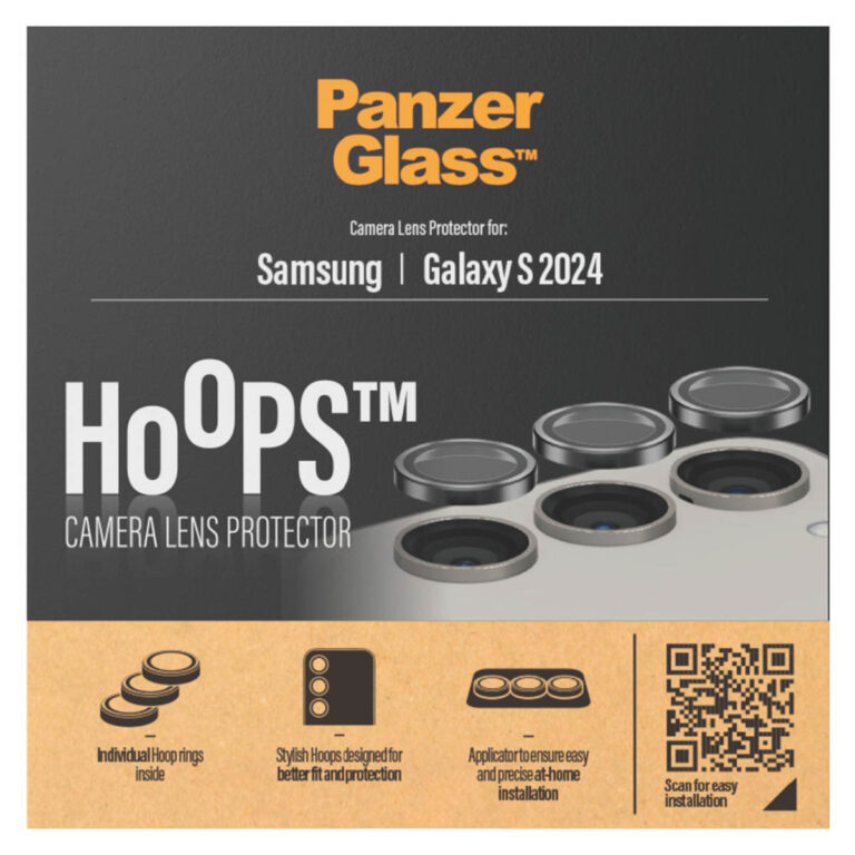 PanzerGlass Camera Protector Hoop Optic Rings Samsung Galaxy S24 - Black - Afbeelding 3