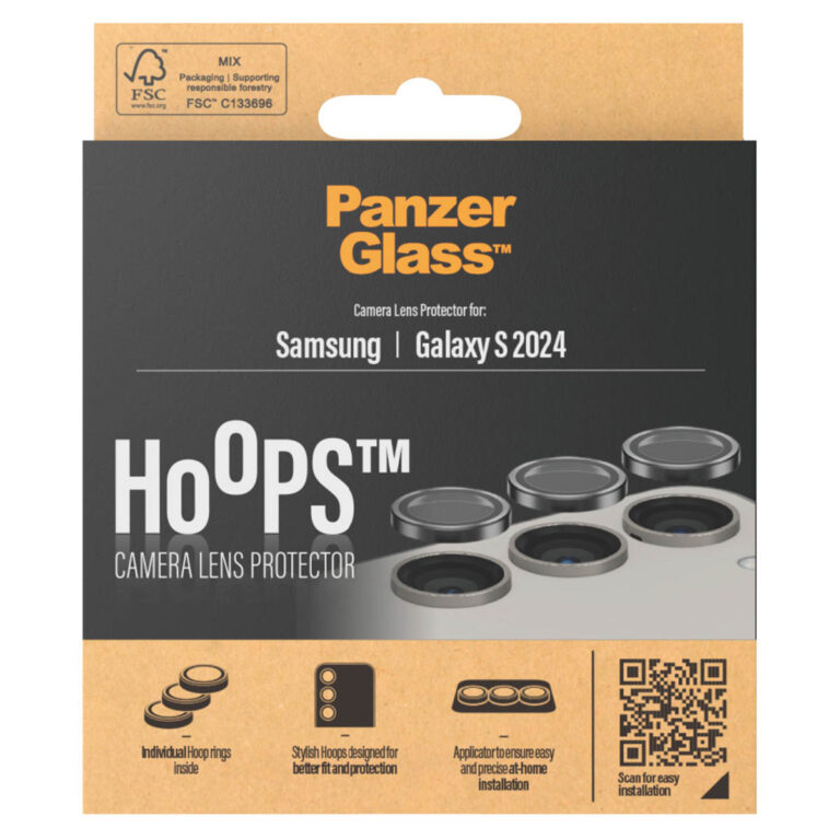 PanzerGlass Camera Protector Hoop Optic Rings Samsung Galaxy S24 - Black - Afbeelding 2