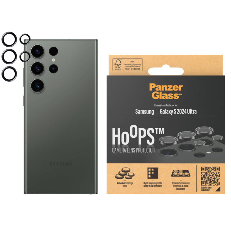 PanzerGlass Camera Protector Hoop Optic Rings Samsung Galaxy S24 Ultra - Black - Afbeelding 4
