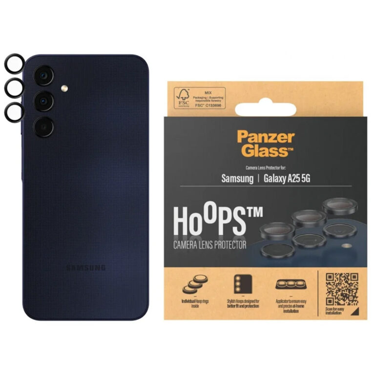 PanzerGlass Camera Protector Hoop Optic Rings Samsung Galaxy A25 (5G) - Black - Afbeelding 3