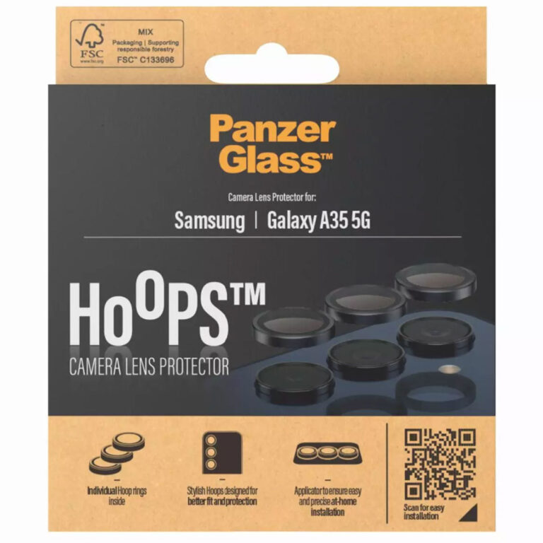 PanzerGlass Camera Protector Hoop Optic Rings Samsung Galaxy A35 - Black - Afbeelding 2