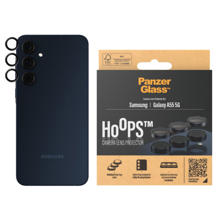 PanzerGlass Camera Protector Hoop Optic Rings Samsung Galaxy A55 - Black - Afbeelding 2