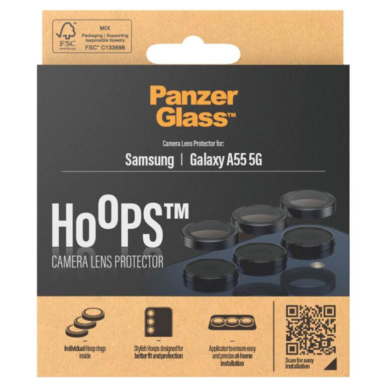 PanzerGlass Camera Protector Hoop Optic Rings Samsung Galaxy A55 - Black - Afbeelding 4
