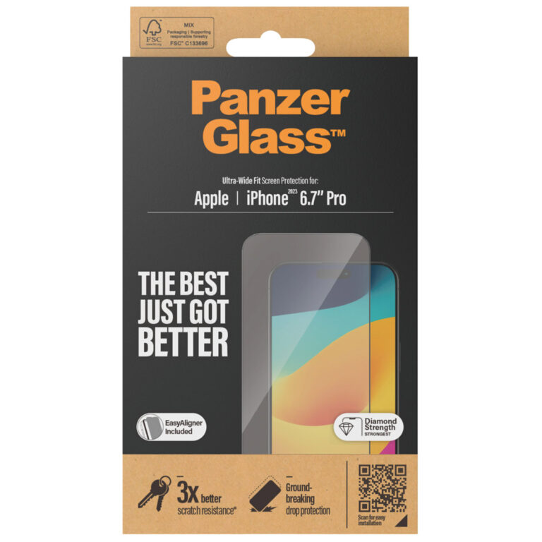 PanzerGlass Ultra-Wide Fit Anti-Bacterial Screenprotector incl. applicator Apple iPhone 15 Pro Max - Afbeelding 2