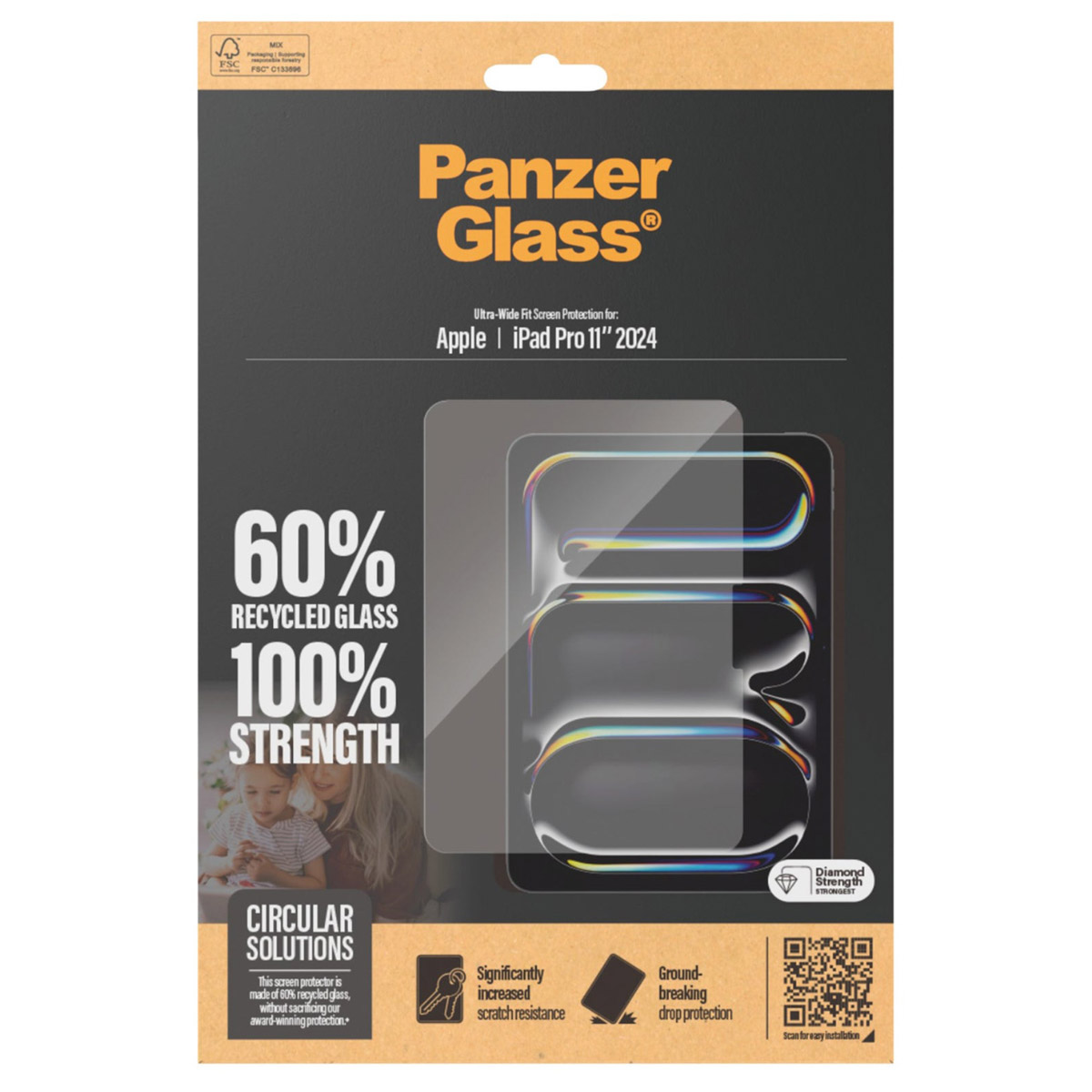 PanzerGlass Ultra Wide Fit Screenprotector Apple iPad Pro 11 (2024) M4