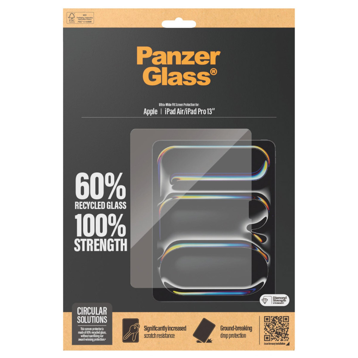 PanzerGlass Ultra Wide Fit Screenprotector Apple iPad Pro 13 (2025) M5 / (2024) M4 / Air 13 inch (2025) M3 / (2024) M2
