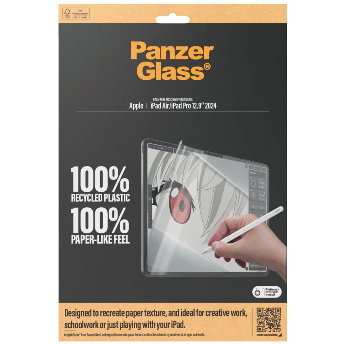 PanzerGlass GraphicPaper Ultra-Wide Fit Screenprotector Apple iPad Pro 13 (2025) M5 / (2024) M4 / Air 13 inch (2025) M3 / (2024) M2