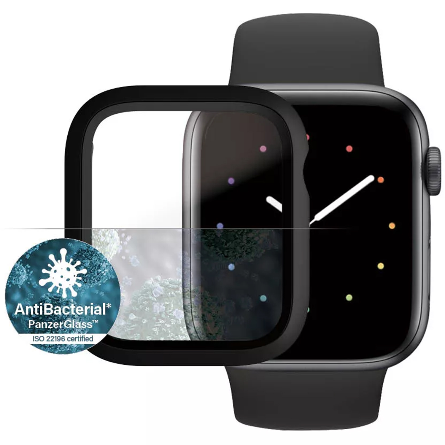 PanzerGlass Full Body Case Apple Watch 4 / 5 / 6 / SE - 44 mm - Zwart - Afbeelding 8