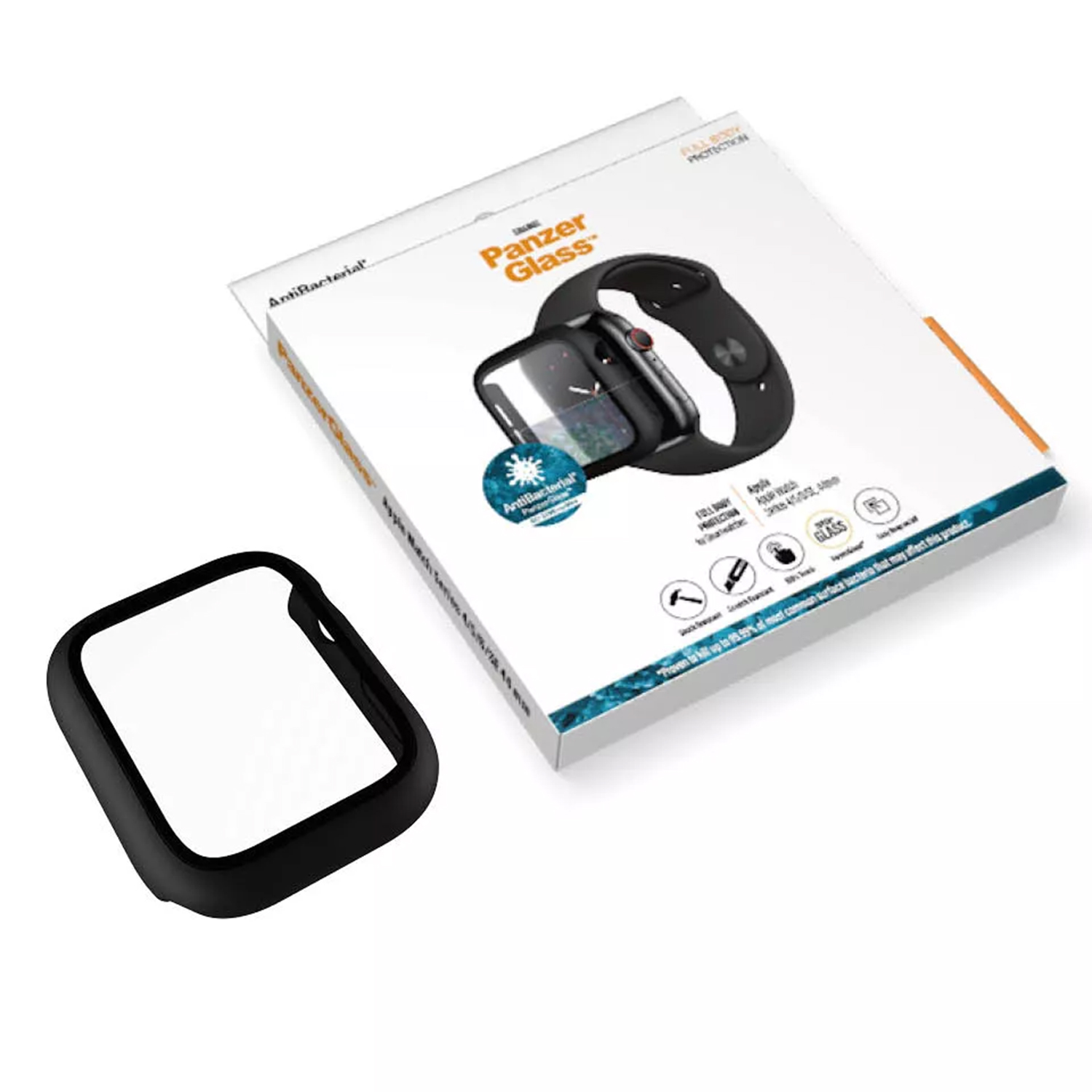 PanzerGlass Full Body Case Apple Watch 4 / 5 / 6 / SE - 44 mm - Zwart - Afbeelding 5