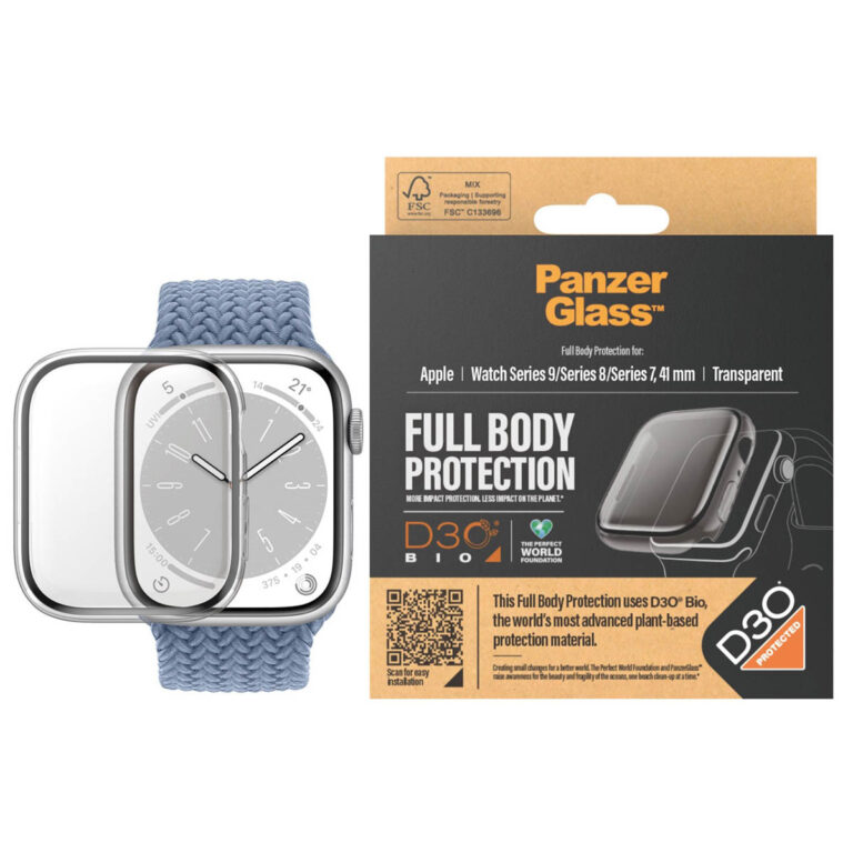 PanzerGlass Full Body Protection D3O® Bio Case Apple Watch Series 7 / 8 / 9 (41 mm) - Transparant - Afbeelding 3