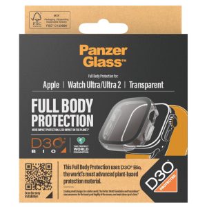PanzerGlass Full Body Protection D3O® Bio Case Apple Watch Ultra / Ultra 2 / Ultra 3 - 49 mm - Transparant