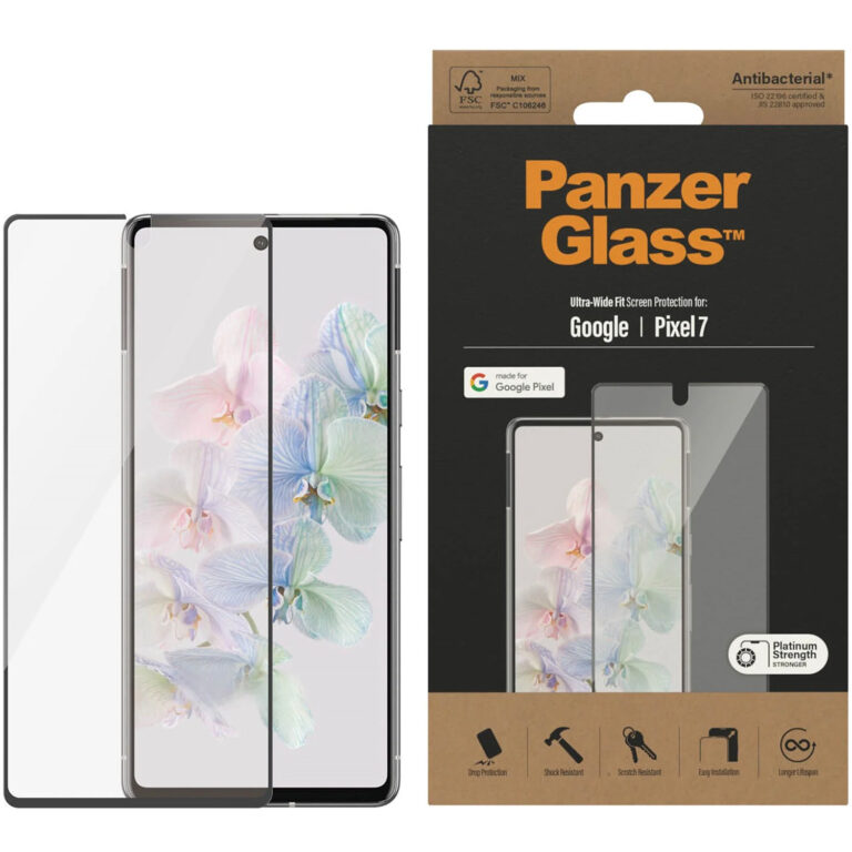 PanzerGlass Ultra-Wide Fit Anti-Bacterial Screenprotector Google Pixel 7 - Zwart - Afbeelding 8