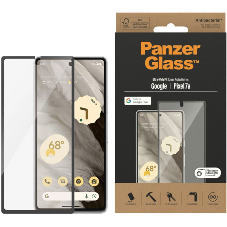 PanzerGlass Ultra-Wide Fit Anti-Bacterial Screenprotector Google Pixel 7a - Afbeelding 4