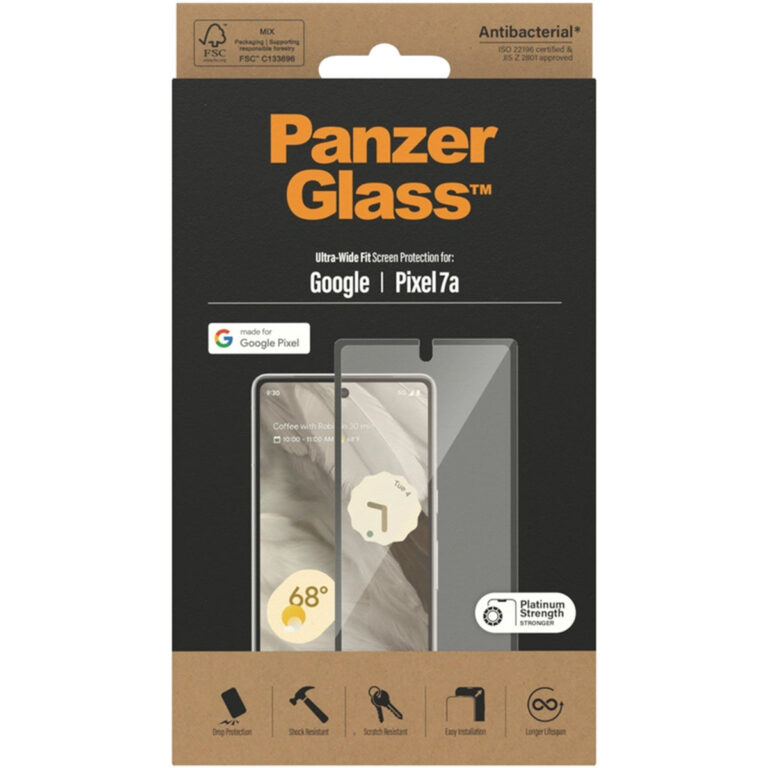 PanzerGlass Ultra-Wide Fit Anti-Bacterial Screenprotector Google Pixel 7a - Afbeelding 5