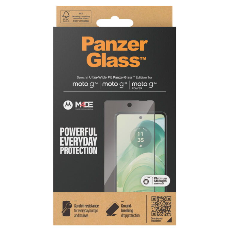 PanzerGlass Ultra-Wide Fit Anti-Bacterial Screenprotector Motorola Moto G04 / G24 / G24 Power - Afbeelding 3