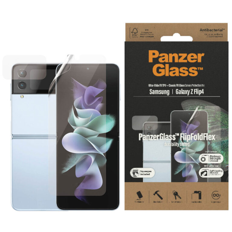 PanzerGlass Anti-Bacterial Case Friendly Screenprotector Samsung Galaxy Z Flip 4 - Afbeelding 8